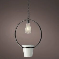 Cache-pot à LED Jiny Blanc