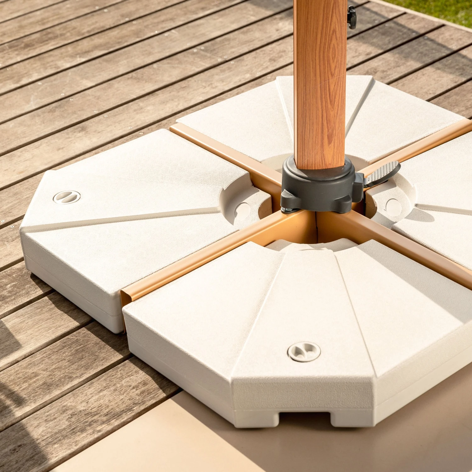 Lot De 4 Dalles Pour Parasol Bahia 20L - Blanches 4 Lot De 4 Dalles Pour Parasol Bahia 20L - Blanches â Image 2