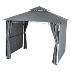 Lot De 4 Rideaux De Tonnelle Et 2 Auvents Amalya (3 X 3 M) - Gris Ardoise -Default Template 7 lot de 4 rideaux de tonnelle et 2 auvents amalya 3 x 3 m ardoise 76061 1645018591