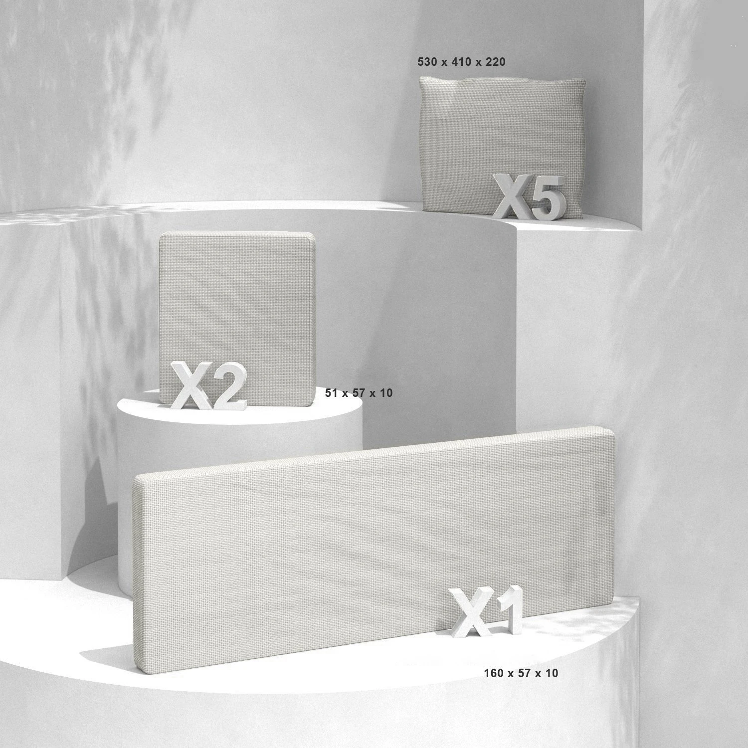 Lot De Coussins De Remplacement Pour Salon De Jardin Calvi 5 Places - Beige 3 Lot De Coussins De Remplacement Pour Salon De Jardin Calvi 5 Places - Beige