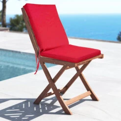 Galette De Chaise Avec Dossier (L90 Cm) Mambo Rouge
