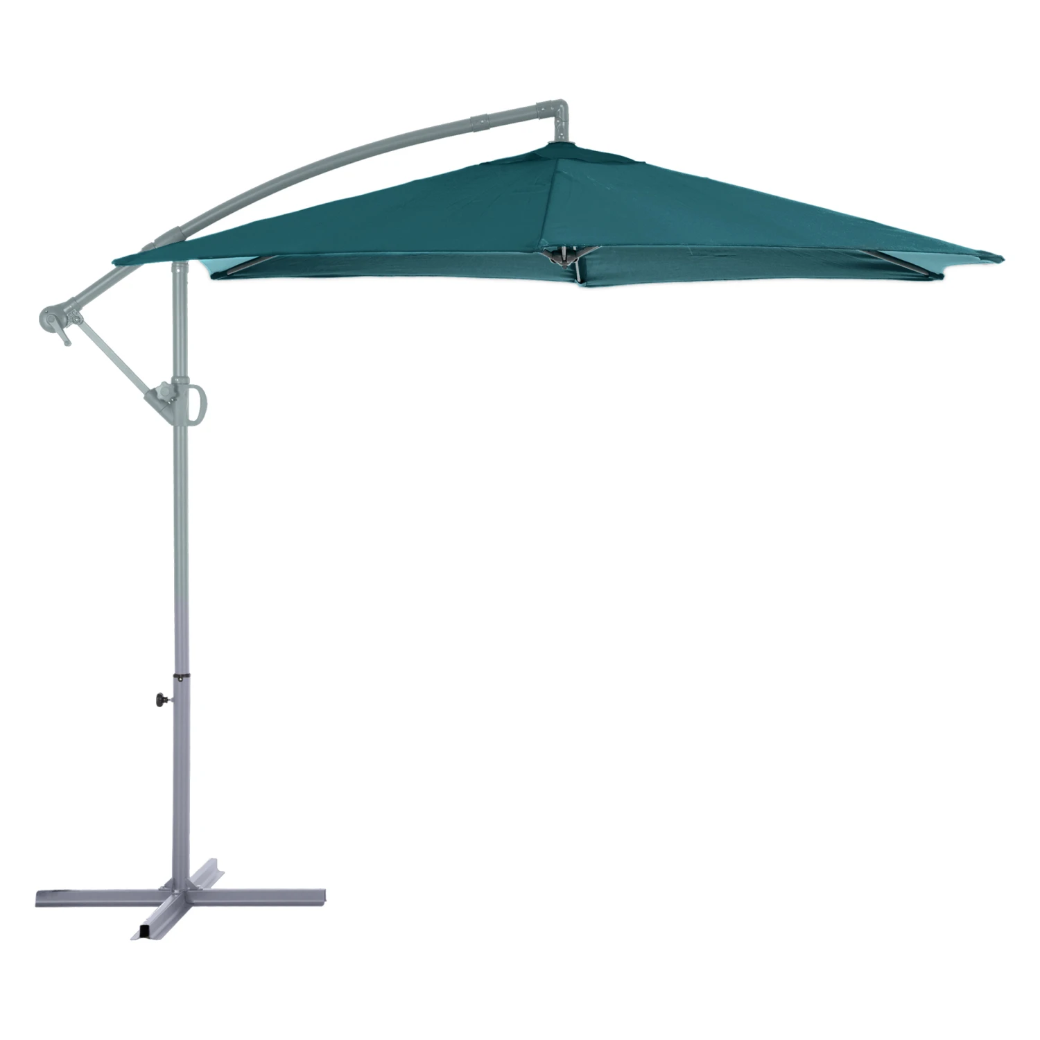Parasol Déporté Carré Janeiro (L2,5 X 2,5 M) - Bleu Canard 4 Parasol Déporté Carré Janeiro (L2,5 X 2,5 M) - Bleu Canard – Image 2