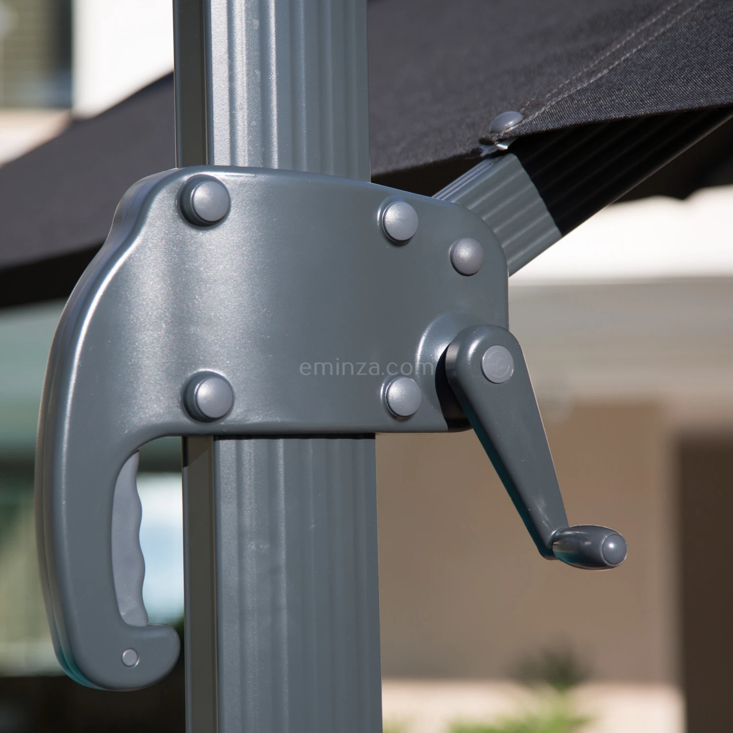 Parasol Déporté Bahia Rectangulaire (L4 X 3 M) - Gris Anthracite 4 Parasol Déporté Bahia Rectangulaire (L4 X 3 M) - Gris Anthracite – Image 2