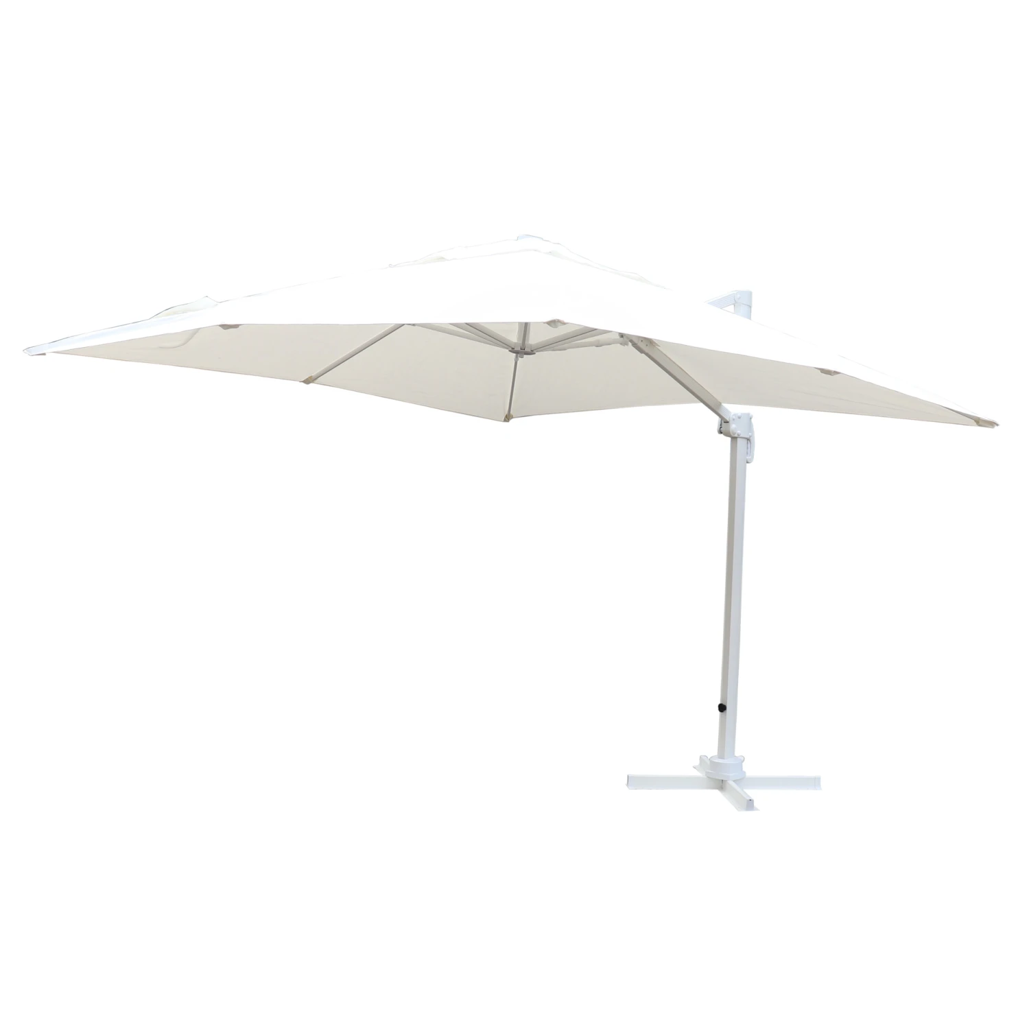 Parasol Déporté Bahia Carré (L3 X L3 M) - Blanc 4 Parasol Déporté Bahia Carré (L3 X L3 M) - Blanc – Image 2