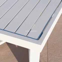 Salon De Jardin Mykonos Blanc - 5 Places -Default Template 7 salon de jardin 4 pieces 5 places structure en blanc coussin en gris clair mykonos 68593 2