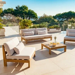 Salon De Jardin Borneo Naturel - 5 Places -Default Template 7 salon de jardin acacia 4 pcs borneo 68625