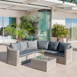 Salon De Jardin D'angle Calvi Gris - 5 Places -Default Template 7 salon de jardin angle calvi gris 68623 1