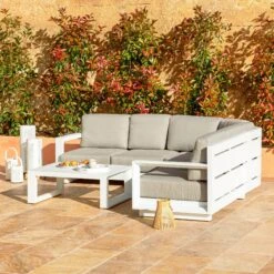 Salon De Jardin D'angle Elba Blanc - 5 Places -Default Template 7 salon de jardin d angle elba blanc 5 places 124923 1685711197