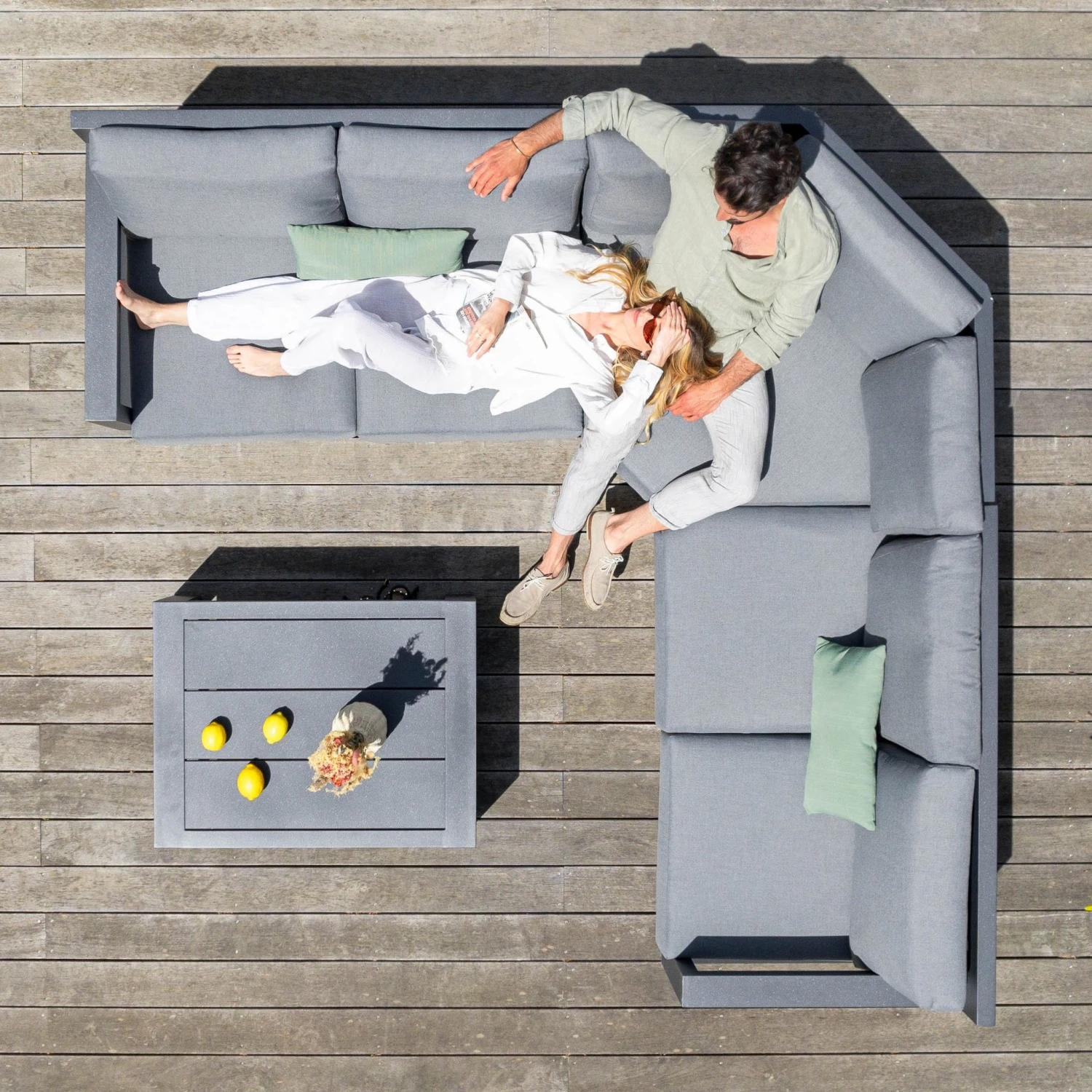 Salon De Jardin D'angle Elba Gris Anthracite - 5 Places 5 Salon De Jardin D'angle Elba Gris Anthracite - 5 Places – Image 3