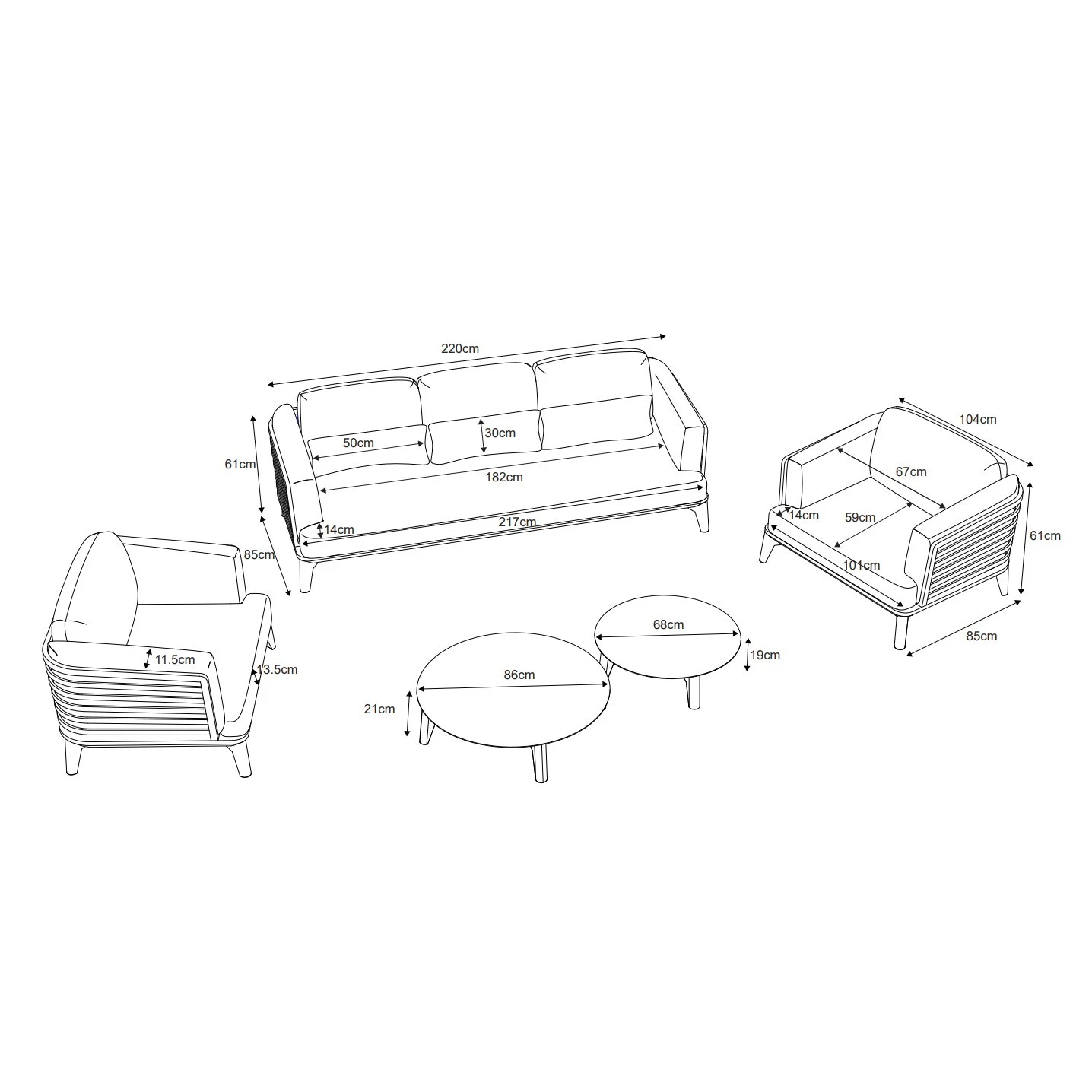 Salon De Jardin Monte Carlo 5 Places - Anthracite 9 Salon De Jardin Monte Carlo 5 Places - Anthracite – Image 7