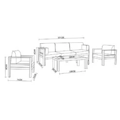 Salon De Jardin Ostara Blanc - 5 Places -Default Template 7 salon de jardin ostara blanc 5 places 94669 1667895379
