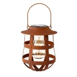 Lanterne Solaire à LED Indus - Rouille -Default Template 7 solar lampe suspendue metal fixe dia15 00 h19 00cm 1l brun rustique 124611 1671180652