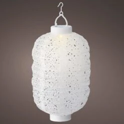 Lanterne Chinoise Solaire LED Ellipse - Blanc Chaud