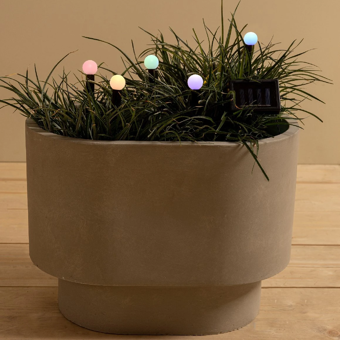 Lot De 5 Bornes De Jardin Solaires Mini - Multicolore 2 Lot De 5 Bornes De Jardin Solaires Mini - Multicolore