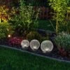 Lot De 3 Bornes De Jardin Solaires Boule - Transparent -Default Template 7 solar pique jardin lumineux verre fixe dia12 00 h12 00cm 3l transparent 124626 1671181492