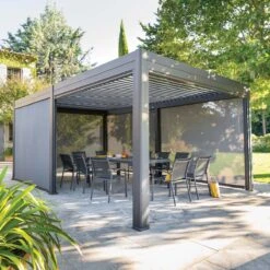 Store Pour Pergola Evora GM (6 X 3,6 M) - Gris Ardoise