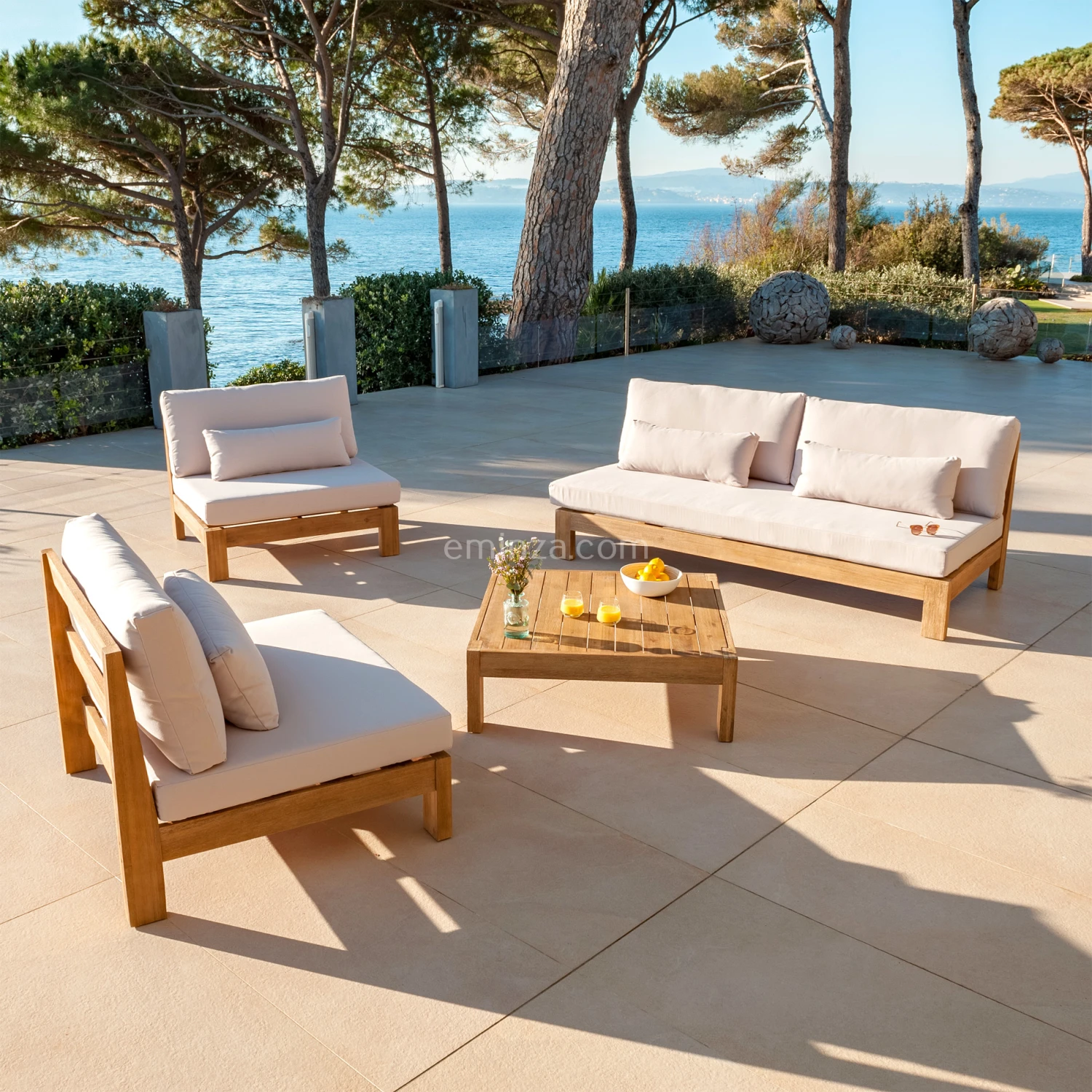 Table Basse De Jardin Carrée Borneo - Naturel 4 Table Basse De Jardin Carrée Borneo - Naturel – Image 2