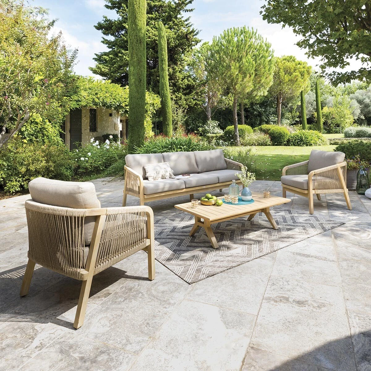 Table Basse De Jardin Rectangulaire Papouasie - Acacia 4 Table Basse De Jardin Rectangulaire Papouasie - Acacia – Image 2