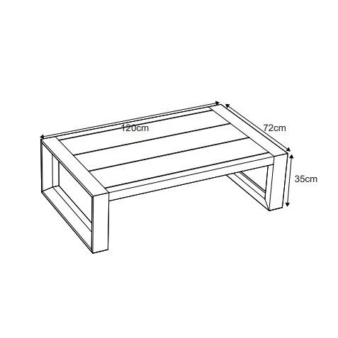 Table Basse De Jardin Rectangulaire Elba - Blanc 6 Table Basse De Jardin Rectangulaire Elba - Blanc – Image 4