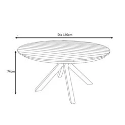 Table De Jardin 8 Places Aluminium/Teck Bali (D140 Cm) - Blanc -Default Template 7 table de jardin 8 places aluminium teck bali d150 cm blanc 111455 1667377155