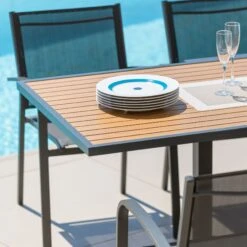 Table De Jardin Extensible 10 Places Aluminium Effet Bois Murano (270 X 90 Cm) - Gris Anthracite -Default Template 7 table de jardin extensible 10 places aluminium effet bois murano 270 x 90 cm gris anthracite 94600 1655388880