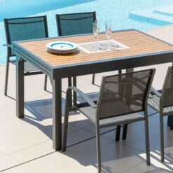 Table De Jardin Extensible 10 Places Aluminium Effet Bois Murano (270 X 90 Cm) - Gris Anthracite -Default Template 7 table de jardin extensible 10 places aluminium effet bois murano 270 x 90 cm gris anthracite 94600 1655388939