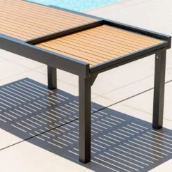 Table De Jardin Extensible 10 Places Aluminium Effet Bois Murano (270 X 90 Cm) - Gris Anthracite -Default Template 7 table de jardin extensible 10 places aluminium effet bois murano 270 x 90 cm gris anthracite 94600 1655389002