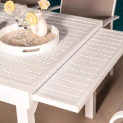 Table De Jardin Extensible 10 Places Aluminium Murano (270 X 90 Cm) - Blanche -Default Template 7 table de jardin extensible 10 places aluminium murano 270 x 90 cm blanche 76712 1648475042