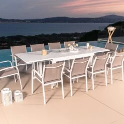 Table De Jardin Extensible 10 Places Aluminium Murano (270 X 90 Cm) - Blanche -Default Template 7 table de jardin extensible 10 places aluminium murano 270 x 90 cm blanche 76712 1648475166