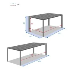 Table De Jardin Extensible 10 Places Aluminium Paradize (255 X 120 Cm) - Gris Graphite -Default Template 7 table de jardin extensible 10 places aluminium paradize 255 x 120 cm gris graphite 126237 1675341536