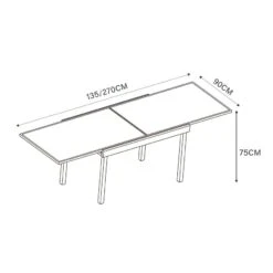 Table De Jardin Extensible 10 Places En Verre Murano (270 X 90 Cm) - Gris Ardoise -Default Template 7 table de jardin extensible 10 places en verre murano 270 x 90 cm gris ardoise 111434 1667898963