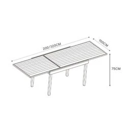 Table De Jardin Extensible 12 Places Aluminium Murano (320 X 100 Cm) - Blanche -Default Template 7 table de jardin extensible 12 places aluminium murano 320 x 100 cm blanche 76778 1667898244