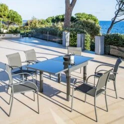 Table De Jardin Extensible 8 Places En Verre Murano (180 X 90 Cm) - Anthracite 10 Table De Jardin Extensible 8 Places En Verre Murano (180 X 90 Cm) - Anthracite -Default Template 7 table de jardin extensible 8 places en verre murano 180 x 90 cm anthracite 68564 1659362488