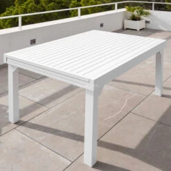 Table De Jardin Extensible 10 Places Aluminium Murano (270 X 90 Cm) - Blanche -Default Template 7 table de jardin rectangulaire extensible aluminium murano 270 x 90 cm blanche 76712 1582556619