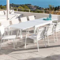 Table De Jardin Extensible 10 Places Aluminium Murano (270 X 90 Cm) - Blanche -Default Template 7 table de jardin rectangulaire extensible aluminium murano 270 x 90 cm blanche 76712 1583136248