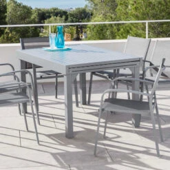 Table De Jardin Extensible 10 Places Aluminium Murano (270 X 90 Cm) - Gris Ardoise -Default Template 7 table de jardin rectangulaire extensible aluminium murano 270 x 90 cm gris ardoise 76715 1583138210