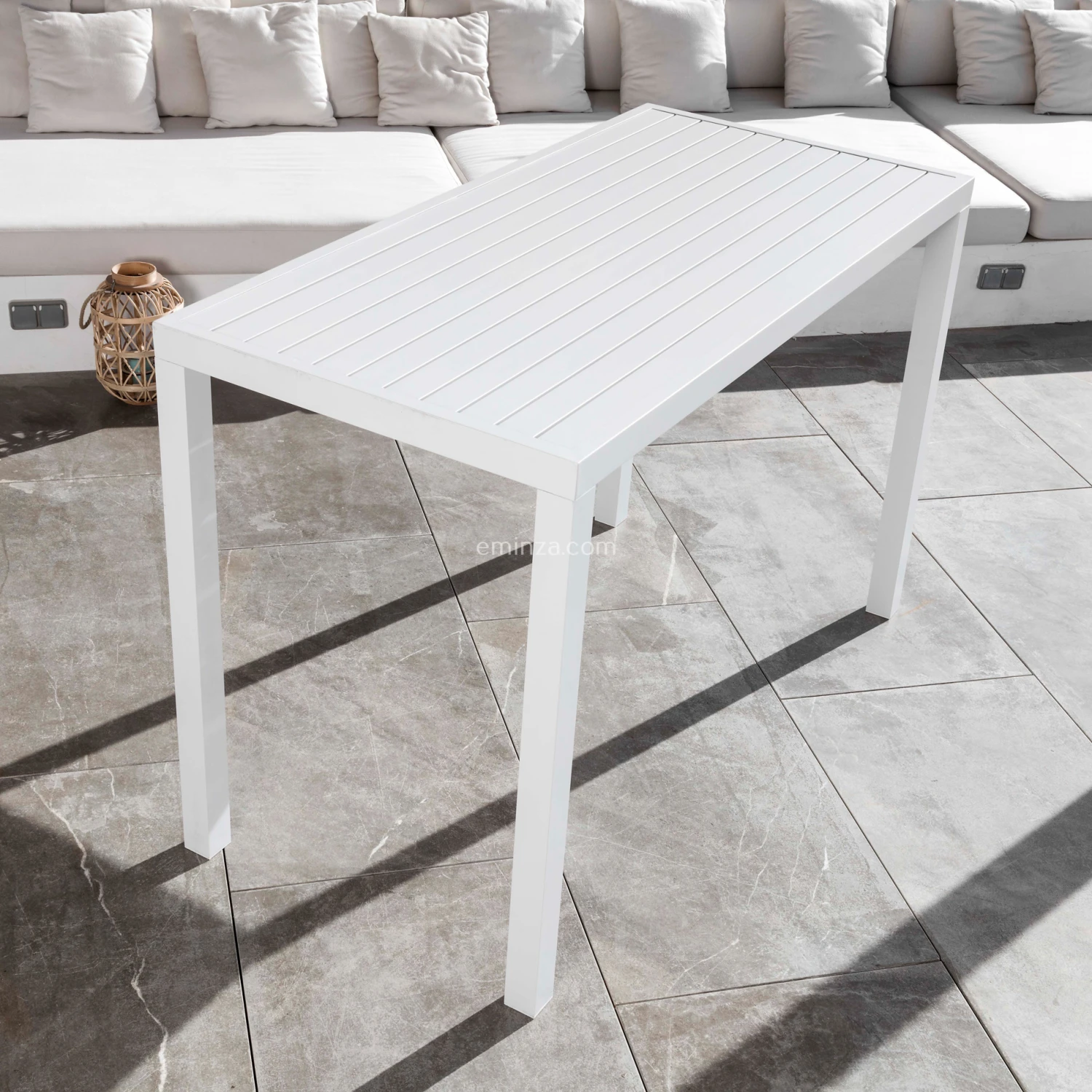 Table Haute 6 Places Aluminium Murano - Blanche 6 Table Haute 6 Places Aluminium Murano - Blanche – Image 4