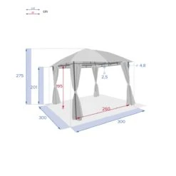 Tonnelle Sawara (3 X 3 M) - Ecru -Default Template 7 tonnelle sawara 3 x 3 m ecru 113000 1647417405